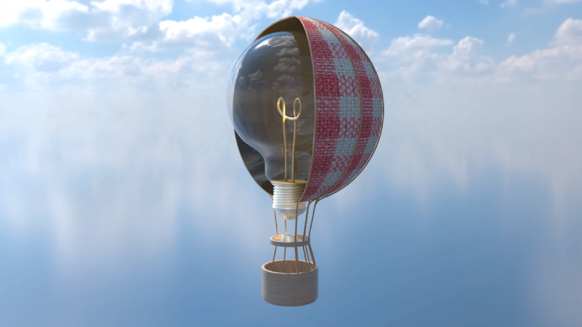 Jingle 3D Montgolfière/Ampoule